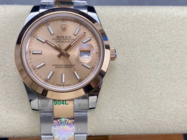 Sk厂 劳力士rolex 单历 日志型系列 41Mm 直径 41Mm 机芯 搭载全自动机械机芯 圈口 劳力士ringcommand三角坑纹 光圈 镜面 防刮蓝宝