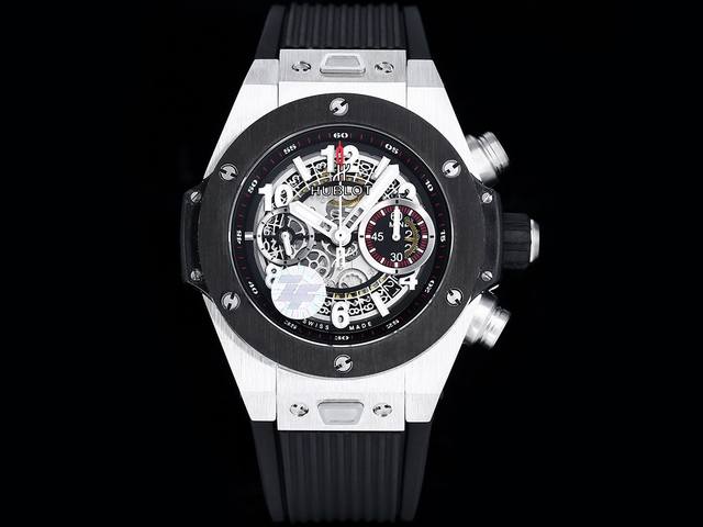 白 金黑 Zf 宇舶 恒宝 Hublot 英勇无畏，拳拳出击，简称“Hub”“恒宝”，Bigbang大爆炸 素材料计时码表v2版表壳采用进口316精钢材料 设计