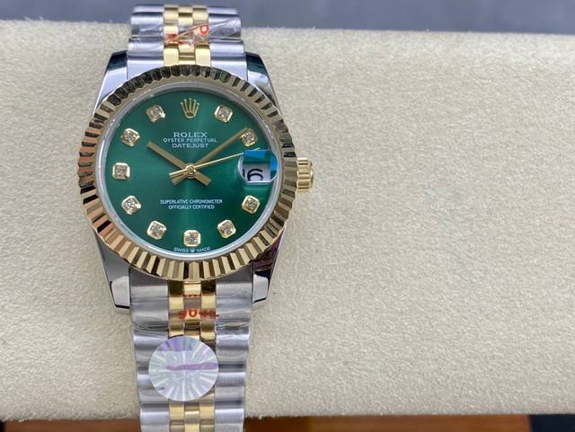 双头粒版本 Sk Factory 女款 劳力士rolex 单历 日志型31Mm 直径 31Mm 机芯 搭载全自动机械机芯 圈口 劳力士ringcommand三角