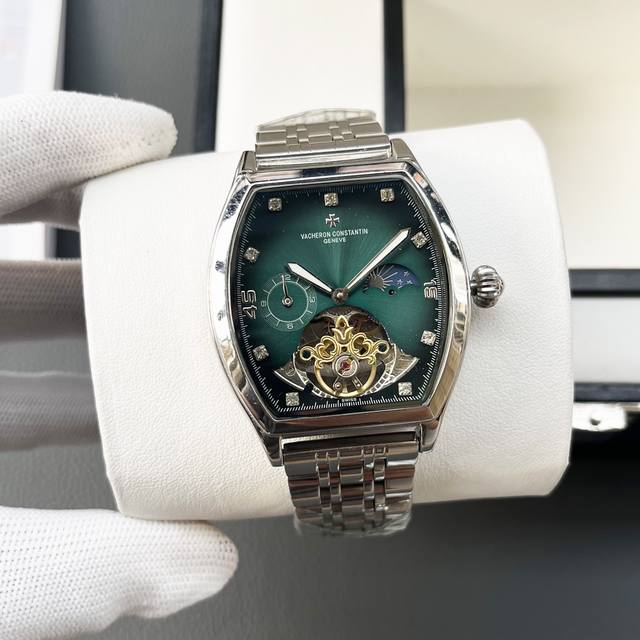 统一价格: 江诗丹顿 Vacheron Constantin最新简约三针男表 经典力作 酒桶型壳套 大气磅礴 316精钢表壳 进口牛皮表带 矿物质超强镜面 尊贵