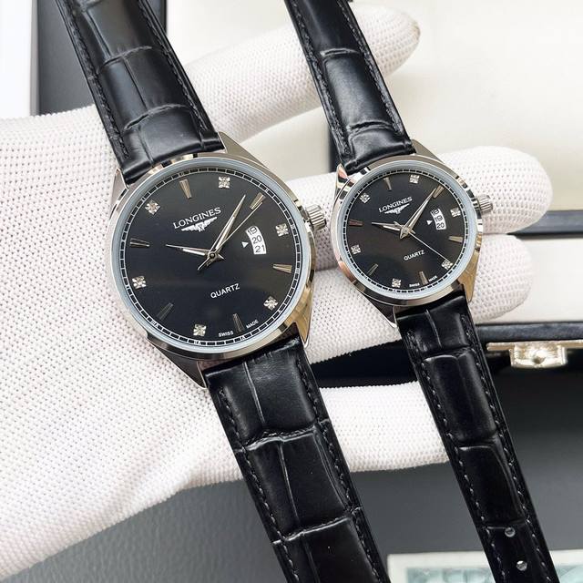 白壳 金壳 钢带+20浪琴-Longines 精品情侣腕表 经典三针设计 尊贵大气 绅士风范 卓越品质 热卖全城 采用进口石英机芯 顶级316精钢表壳 进口小牛