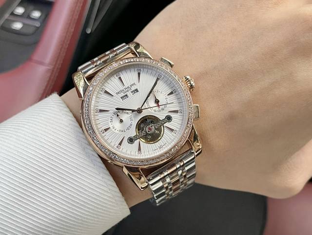 同价 百达翡丽- Patekphilippe精品男士腕表全新多功能设计，技艺精湛，独具匠心，尊贵大气，绅士风范。采用全自动机械机芯，顶级316精钢表壳，矿物质超