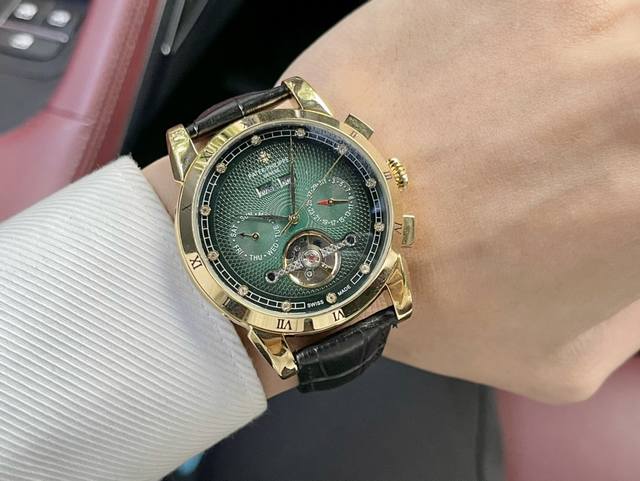 同价 百达翡丽- Patekphilippe精品男士腕表全新多功能设计，技艺精湛，独具匠心，尊贵大气，绅士风范。采用全自动机械机芯，顶级316精钢表壳，矿物质超