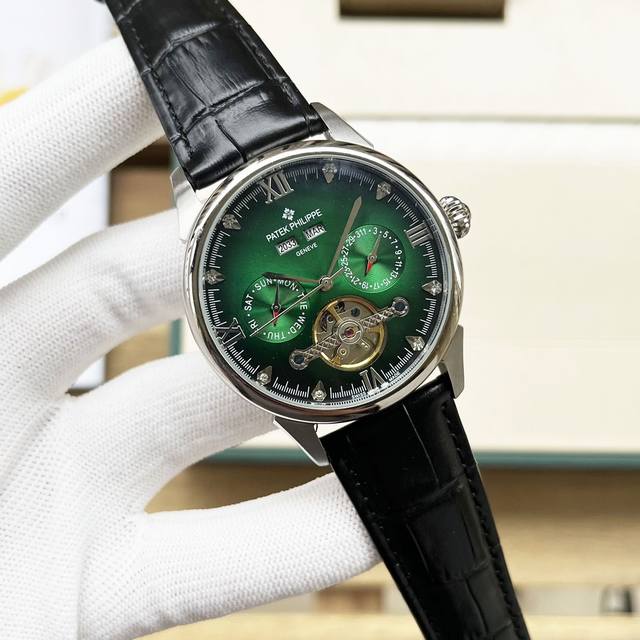 同价 百达翡丽- Patekphilippe精品男士腕表全新多功能设计，技艺精湛，独具匠心，尊贵大气，绅士风范。采用全自动机械机芯，顶级316精钢表壳，矿物质超