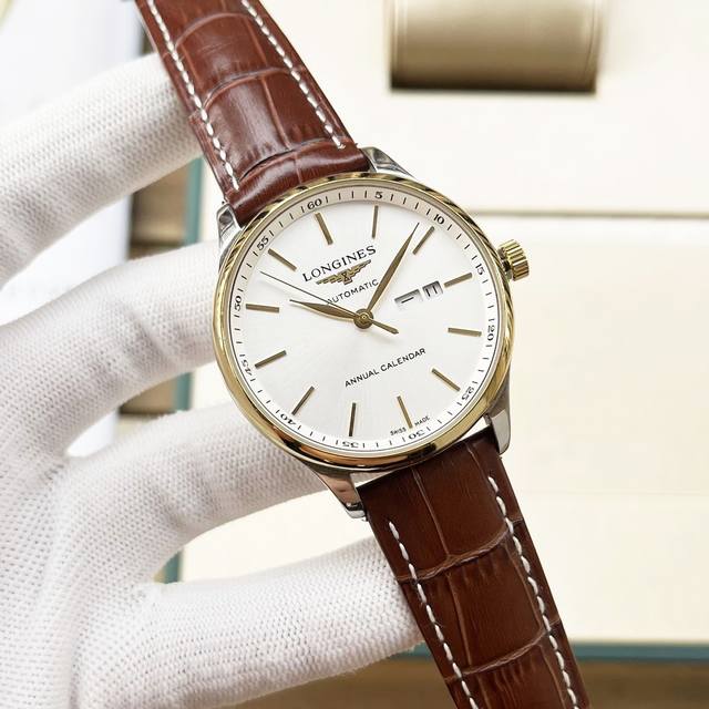 白 -金 钢带+20，浪琴-Longines 精品男士腕表尊贵大气，绅士风范，卓越品质，热卖全城。采用全自动机械机芯，顶级316精钢表壳，矿物质超强镜面，尺寸4