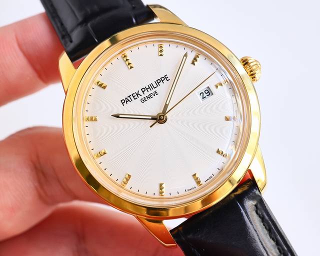 白壳 金壳 2024百达翡丽-Patek Philippe-火热新款式，百达翡丽新款锅盖，耗时长达8个月！超薄男士自动机械腕表，采用进口原装9015机芯，每小时