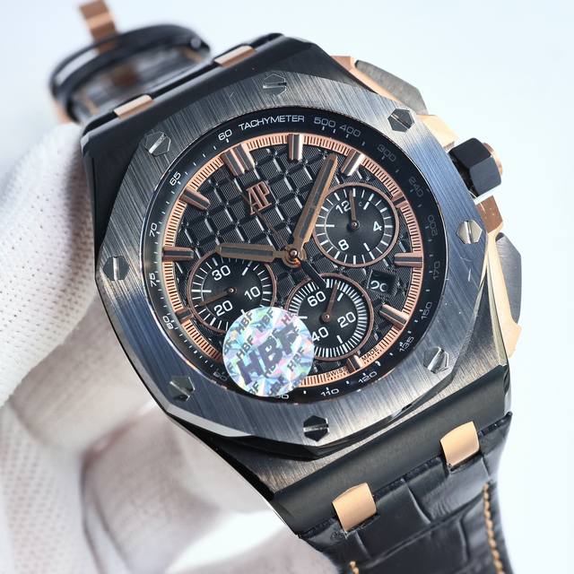 Sj出品 Hbf 最新款爱彼，陶瓷圈口 版本 Ap 爱彼 Audemars Piguet A42 皇家橡树离岸型限量多功能计时机械腕表 尺寸44Mm17Mm 圈