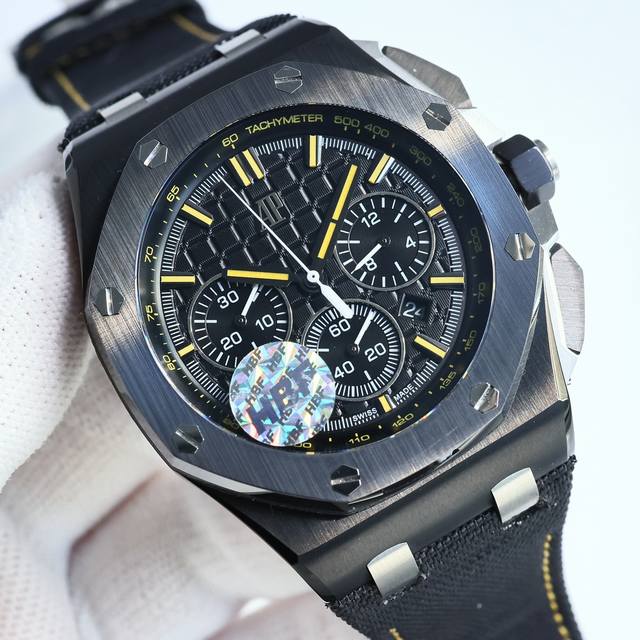 Sj出品 Hbf 最新款爱彼，陶瓷圈口 版本 Ap 爱彼 Audemars Piguet A42 皇家橡树离岸型限量多功能计时机械腕表 尺寸44Mm17Mm 圈