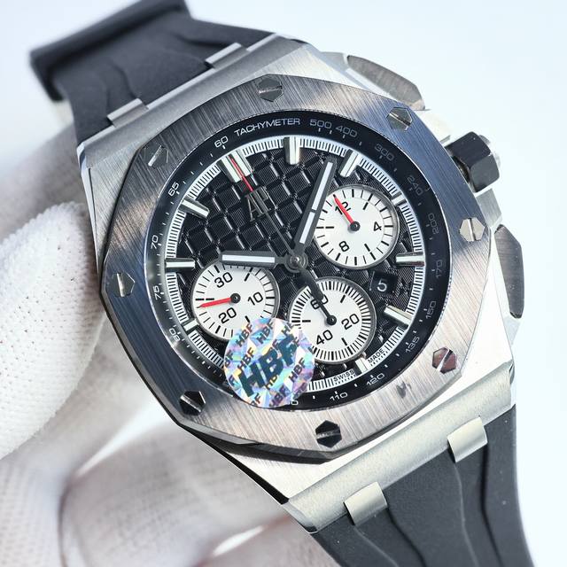 Sj出品 Hbf 最新款爱彼，陶瓷圈口 版本 Ap 爱彼 Audemars Piguet A42 皇家橡树离岸型限量多功能计时机械腕表 尺寸44Mm17Mm 圈