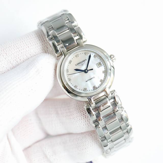 Sj出品 光壳 钻壳 Longines、浪琴 心月系列 Ln2 机械女款 1:1的外观28毫米尺寸.搭配精磨2671全自动机芯.表壳精选精钢材质.表圈独特设计玲