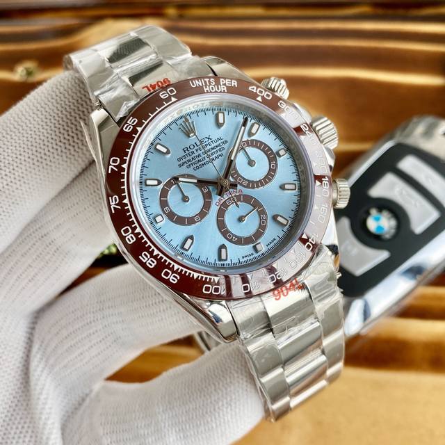 Rolex劳力士迪通拿 余！迪通拿计时腕表 904L精钢 旋入式表冠及按钮 采用7750机芯 高效精准稳定 表径40Mm 厚度13.5Mm灰白金迪 全玫瑰金迪