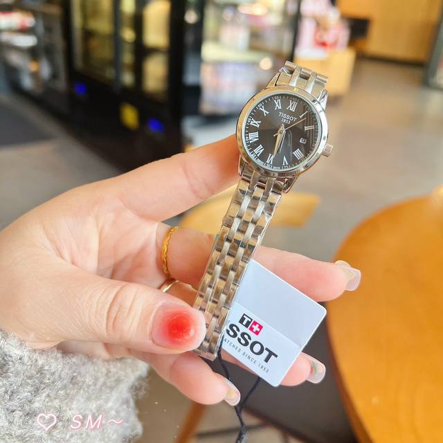 白壳￥P175 玫壳￥P Tissot-天梭24年新品梦媛系列腕表简约魅力且时尚经典的设计正式场合不失稳重日常休闲、简单大方尺寸女装30Mm♀ 采用进口石英机芯