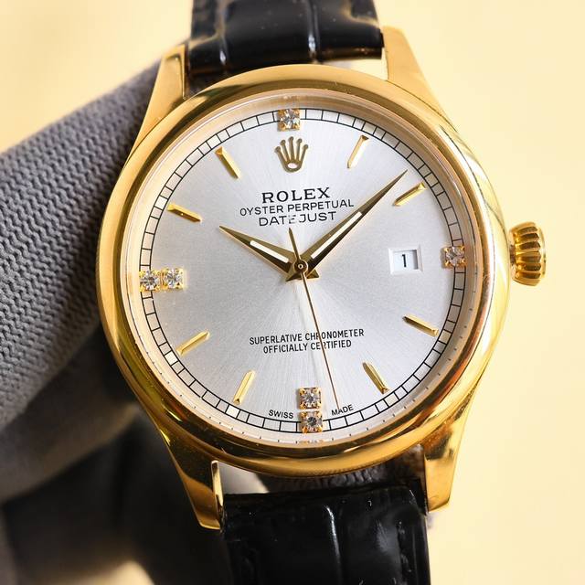 白壳 玫金 2024最新爆款主推 劳力士 Rolex 男士腕表 采用独特的表盘设计 搭配而来的是更高档奢华的劳力士， 初识劳力士必憧憬有朝一日能拥有它，戴上劳力