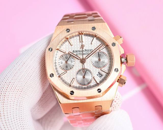 白 金 钻100 热门爱彼audemars Piguet 皇家橡树系列26715Bc.Zz.1356Bc.01。 38Mm尺寸1:1 目前最高机械机芯版本正品是