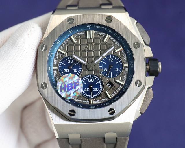 重磅推荐 : Hbf 最新款爱彼，陶瓷圈口版本爱彼audemars Piguet 皇家橡树离岸型限量多功能计时机械腕表 尺寸44Mm17Mm 圈口 圈口是与原装