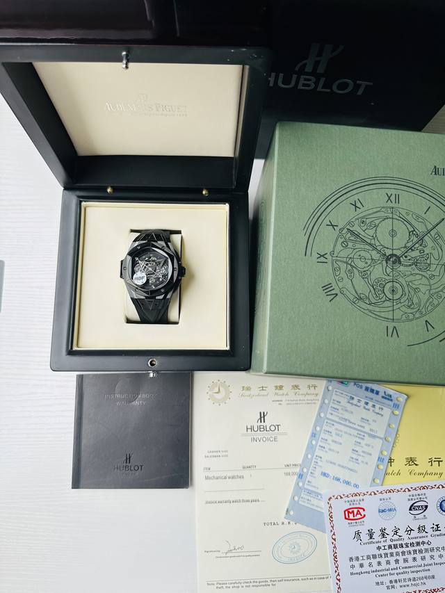 升级按钮快拆hbf Factory 宇舶 恒宝 Hublot 全新big Bang Sang Bleu Ii 刺青腕表 再次与知名刺青工作室sang Bleu合