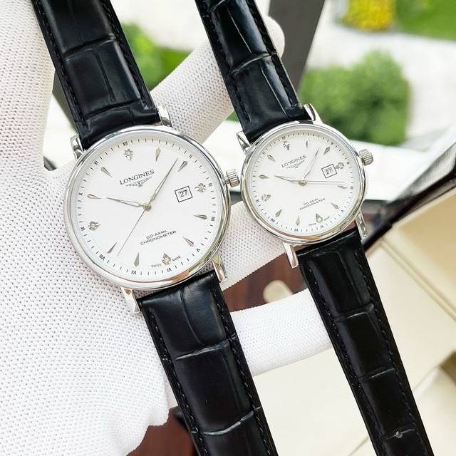 白 金 钢带加20 品牌： 浪琴-Longines 类型：情侣对表 表壳：316精钢 做工优质 表带：进口小牛皮 316精钢 两种可选 机芯：进口石英机芯 走时