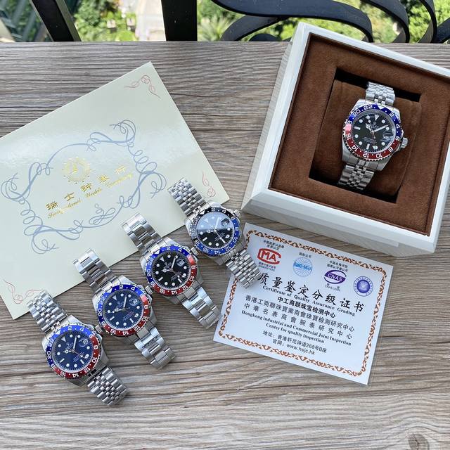 特价 Rolex Gmt-格林尼治系列 全自动机械40Mm ，加大号44Mm 三珠钢带、五珠钢带任君挑选