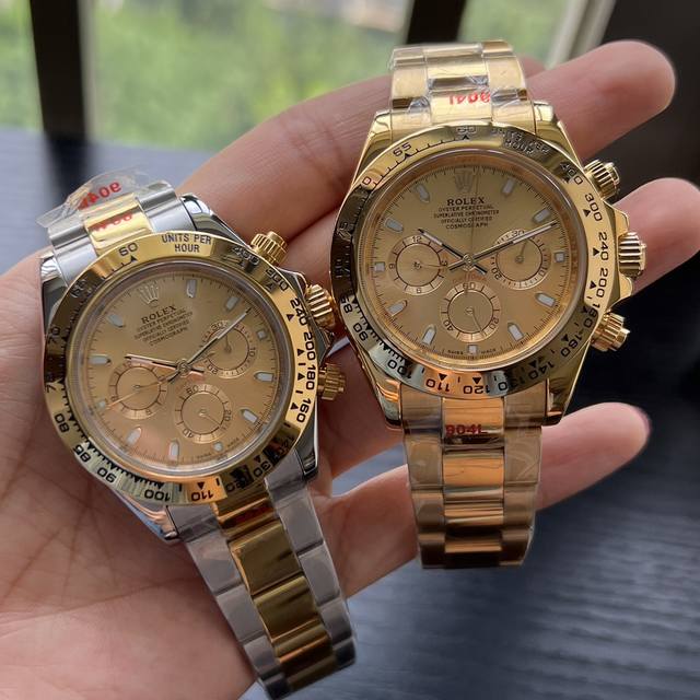 特价白壳 金壳 新款迪通拿 Rolex 劳力士 迪通拿系列 尺寸40Mm！全自动机械多功能六针机芯！陶质实心外圈连计速刻度，盘面的底色纹路经过无数次过滤改正，劳