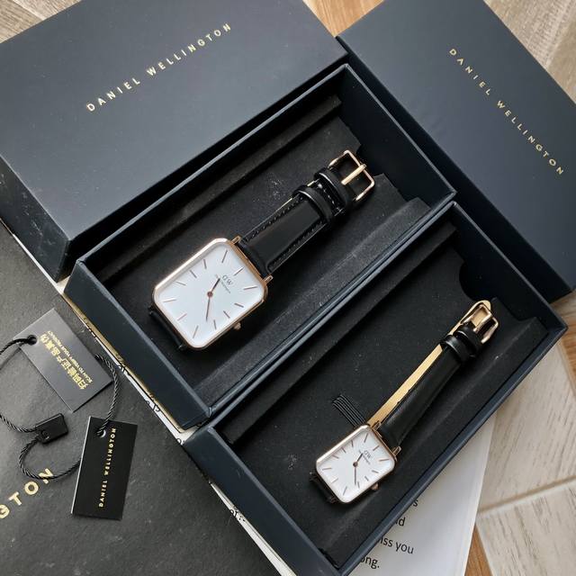 一对 Dw新款对表！范冰冰代言新品上市！纯原品质daniel Wellington，风靡全球的小方形表盘，打破圆有，复古重塑，经典混搭现代设计，气质自成一派，耀