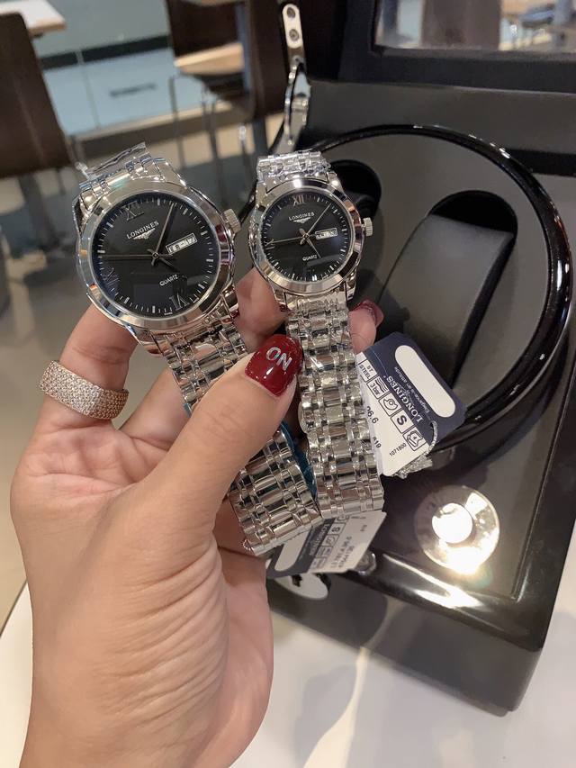 浪琴 Longines 索伊米亚系列腕表。简约时尚、白领女性最佳单品。316精钢表带，进口石英机芯，搭配经典三针设计、 3字位日历星期显示，双卜拱形镀兰膜玻璃，