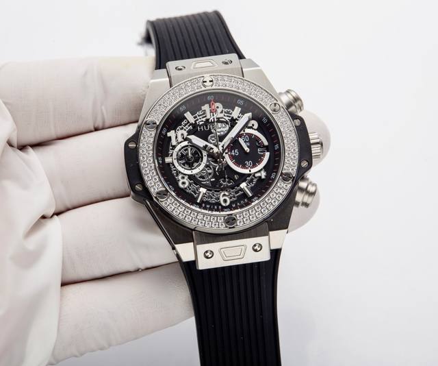 白钻： . 黑玫蓝20. 宇舶 恒宝hublot Big Bang 系列441.0E.2010.Rw.1104 1：1复刻原版字面，非市面版本字面 男士腕表 3