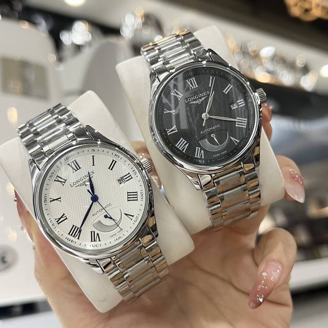 皮钢带同价 浪琴 Longines ,精品男士腕表, 名匠星辰系列，, 日月星辰昼夜交替，魅力不凡，圆润的造型使得线条看起来更加柔和，优雅的气质顿时油然而生，搭