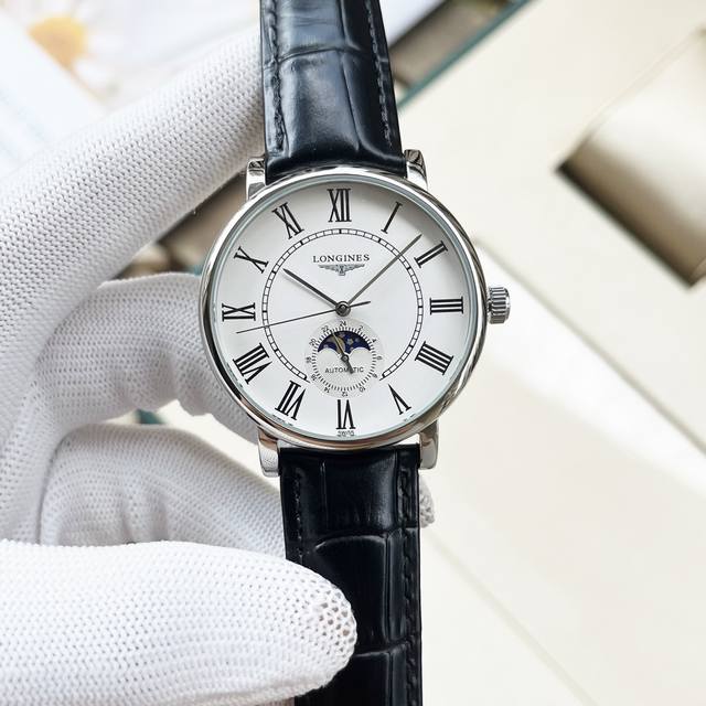 白 金 钢带+20，浪琴-Longines 精品男士腕表全新多功能设计，尊贵大气，绅士风范，卓越品质，热卖全城。采用全自动机械机芯，顶级316精钢表壳，矿物质超