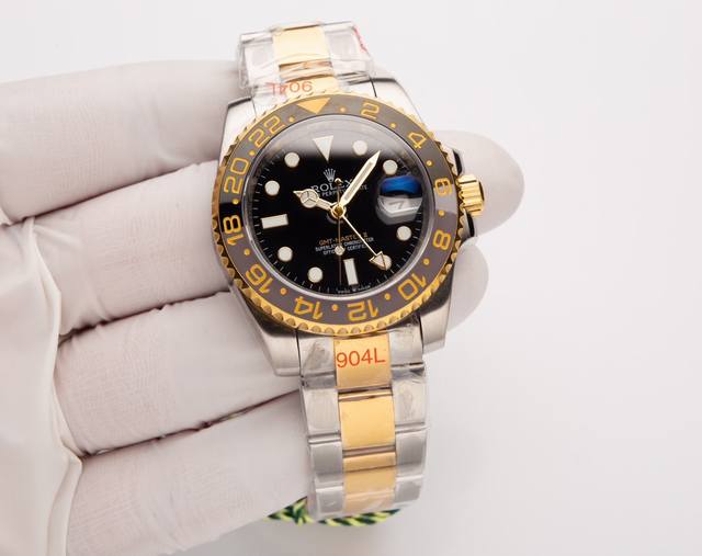 白 . 金20. Rolex 劳力士 Gmt格林尼治型 尺寸40Mm！ 机芯 搭载全新原装西铁城8215全自动机械机芯，显示双时区gmt 两地时指针，走时精准，