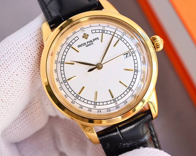 白壳 金玫壳 百达翡丽-Patek Philippe-火热新款式，新款锅盖，耗时长达8个月！超薄男士自动机械腕表，采用进口原装9015机芯，每小时振频28800