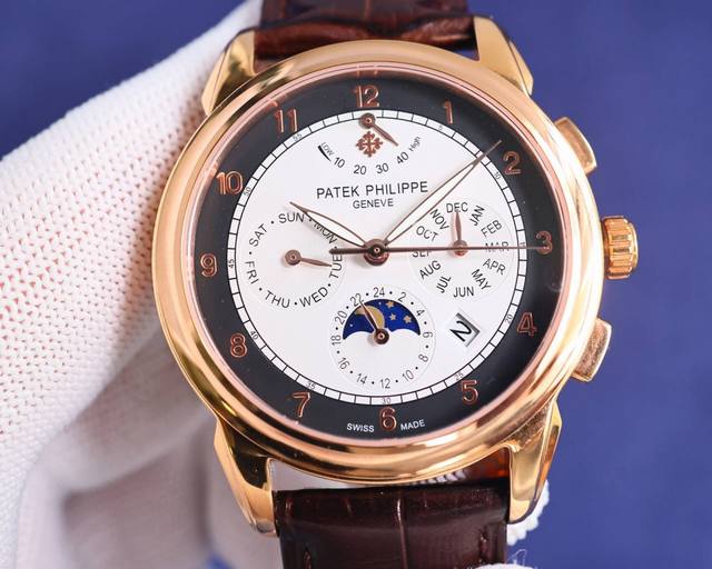 白壳 ，金50。2024 新款上市百达翡丽 实拍图 Patek Philippe 贵族的艺术品！搭配进口9100动能多功能7针机芯 0返修 ①功能 动能，24小