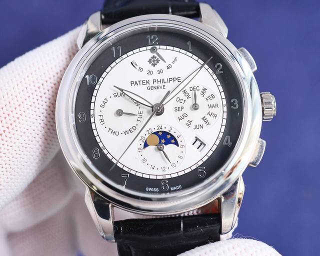 白壳 ，金50。2024 新款上市百达翡丽 实拍图 Patek Philippe 贵族的艺术品！搭配进口9100动能多功能7针机芯 0返修 ①功能 动能，24小