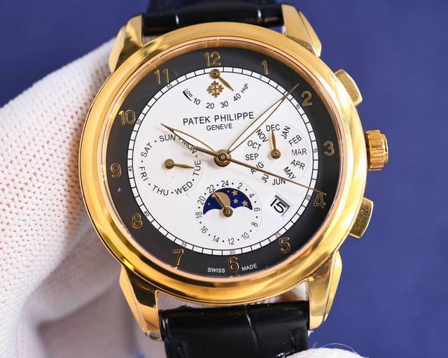 白壳 ，金50。2024 新款上市百达翡丽 实拍图 Patek Philippe 贵族的艺术品！搭配进口9100动能多功能7针机芯 0返修 ①功能 动能，24小