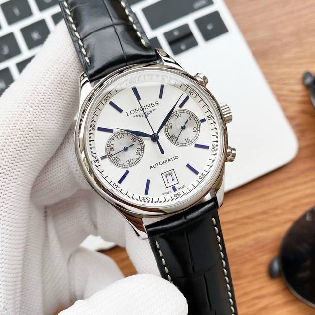 白壳 玫 皮钢同价 实物拍摄 品牌：浪琴-Longines 最新制表传统系列 类型：男士腕表 表壳：316精钢 做工优质 表带：进口小牛皮 316精钢 两种可选