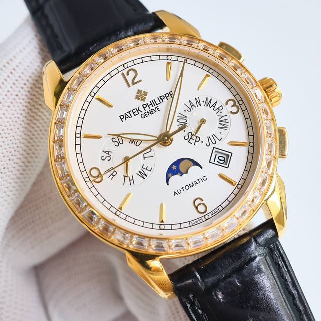 SJ出品 白 金 钻50 百达翡丽 Patek Philippe RP6 PP 惊艳登场，42毫米的表径适配大众男性手寸，非常商务可亦休闲。视觉冲击力强，令人过