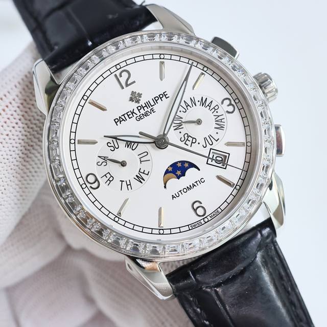 SJ出品 白 金 钻50 百达翡丽 Patek Philippe RP6 PP 惊艳登场，42毫米的表径适配大众男性手寸，非常商务可亦休闲。视觉冲击力强，令人过