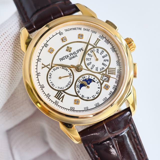 SJ出品 白 金 钻50 百达翡丽 Patek Philippe RP6 PP 惊艳登场，42毫米的表径适配大众男性手寸，非常商务可亦休闲。视觉冲击力强，令人过