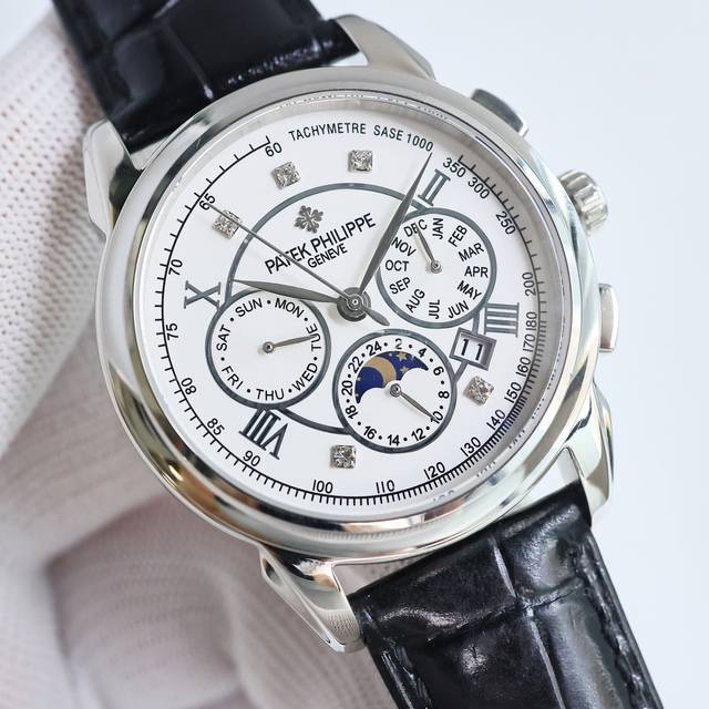 SJ出品 白 金 钻50 百达翡丽 Patek Philippe RP6 PP 惊艳登场，42毫米的表径适配大众男性手寸，非常商务可亦休闲。视觉冲击力强，令人过