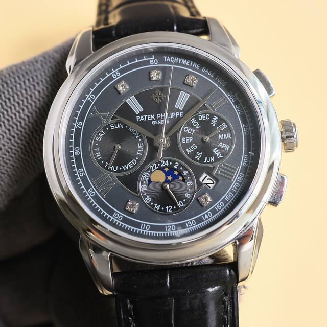 FFF金 百达翡丽Patek Philippe惊艳登场，42毫米的表径适配大众男性手寸，非常商务可亦休闲。视觉冲击力强，令人过目不忘，实物质感更加优美。 1搭配