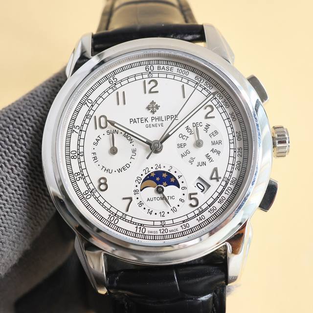 FFF金 百达翡丽Patek Philippe惊艳登场，42毫米的表径适配大众男性手寸，非常商务可亦休闲。视觉冲击力强，令人过目不忘，实物质感更加优美。 1搭配