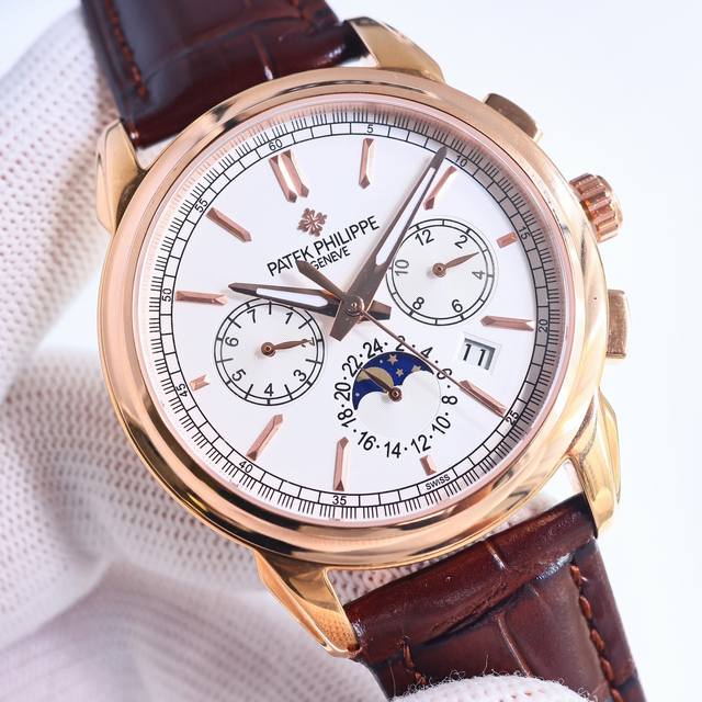 SJ出品 白壳 金壳 钻50 百达翡丽 Patek Philippe R73 PP 复杂功能系列-纯手工-雕花腕表-惊艳登场，42毫米的表径适配大众男性手寸，非