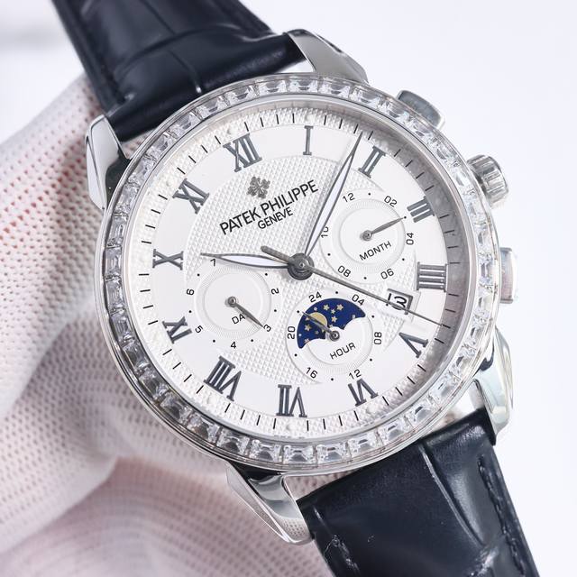 SJ出品 白壳 金壳 钻50 百达翡丽 Patek Philippe R73 PP 复杂功能系列-纯手工-雕花腕表-惊艳登场，42毫米的表径适配大众男性手寸，非