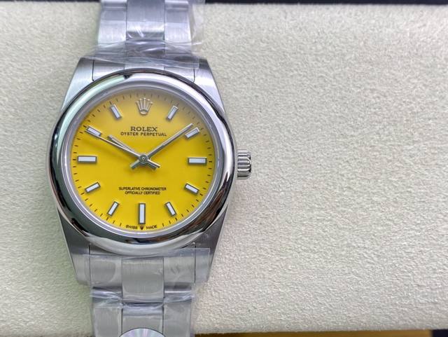 SK厂 v2版 劳力士Rolex 蚝式恒动型31mm，升级了全拉丝表带和冲压LOGO皇冠 直径 31mm 机芯 搭载全自动机械机芯 圈口 光圈 镜面 防刮蓝宝石