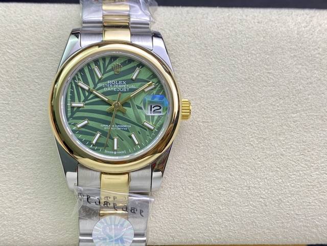 SK Factory 女款 劳力士Rolex 单历 日志型31mm 直径 31mm 机芯 搭载全自动机械机芯 圈口 劳力士RingCommand三角坑纹 光圈