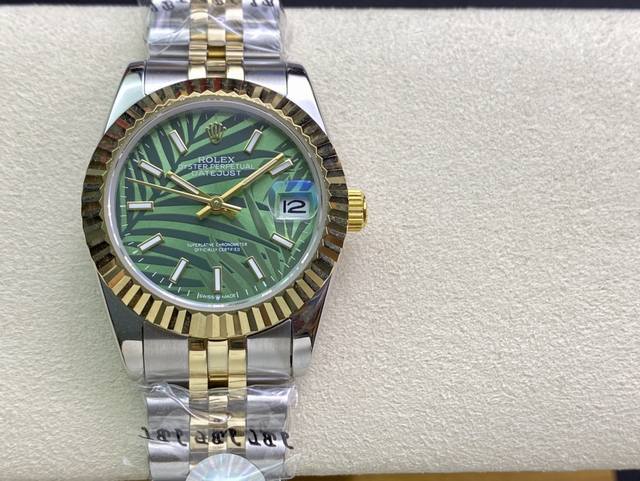 SK Factory 女款 劳力士Rolex 单历 日志型31mm 直径 31mm 机芯 搭载全自动机械机芯 圈口 劳力士RingCommand三角坑纹 光圈