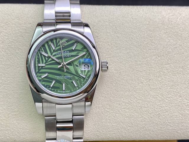 SK Factory 女款 劳力士Rolex 单历 日志型31mm 直径 31mm 机芯 搭载全自动机械机芯 圈口 劳力士RingCommand三角坑纹 光圈