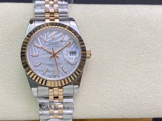 Sk Factory 女款 劳力士rolex 单历 日志型31Mm 直径 31Mm 机芯 搭载全自动机械机芯 圈口 劳力士ringcommand三角坑纹 光圈