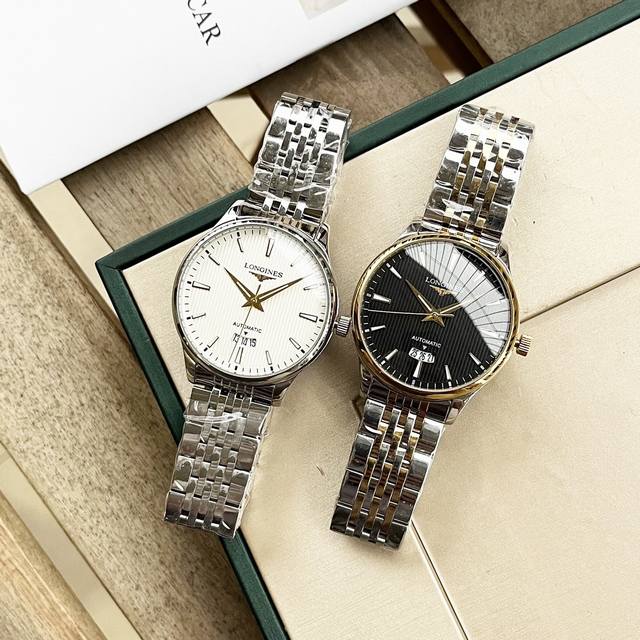 白 -金 钢带+20，浪琴-Longines 精品男士腕表尊贵大气，绅士风范，卓越品质，热卖全城。采用全自动机械机芯，顶级316精钢表壳，矿物质超强镜面，尺寸4