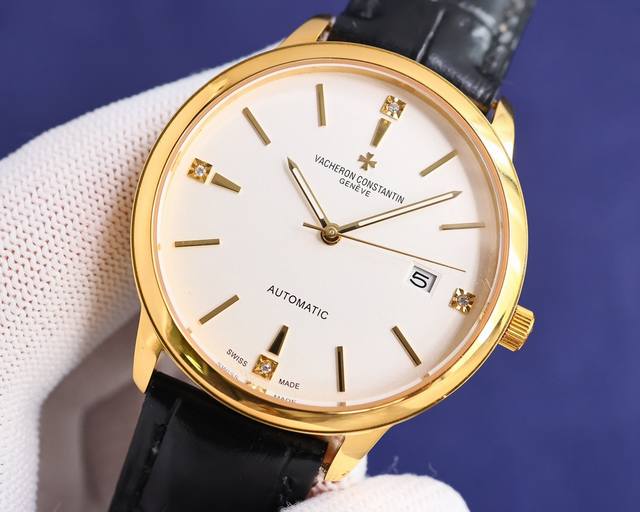 白壳 玫金 最新爆款主推 江诗丹顿 Vacheron Constantin 男士腕表！ Tw制表师团队历时8个月精心设计，敢为人先，突破多层技术瓶颈，力求完美！