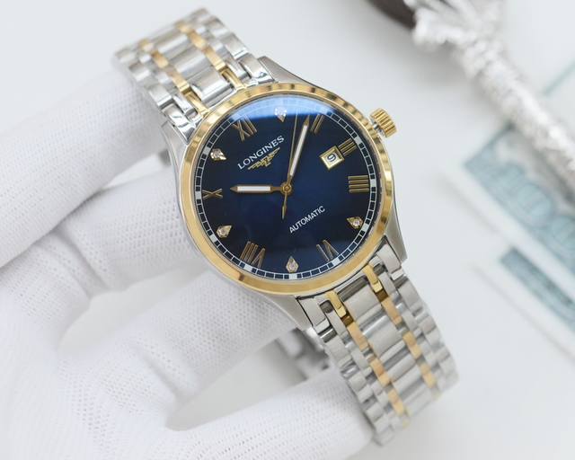 皮带 ，钢带 ，钢带10 品牌：浪琴-Longines 类型：男士腕表 壳套：顶级版316精钢l 表带：进口小牛皮表带 316L精钢表带 机芯：日本进口西铁城8